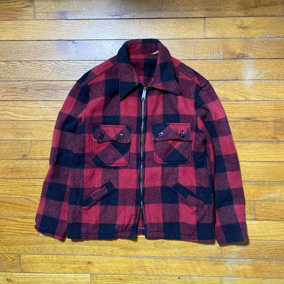 Woolrich Other - True vintage Woolrich wool Buffalo plaid light jacket